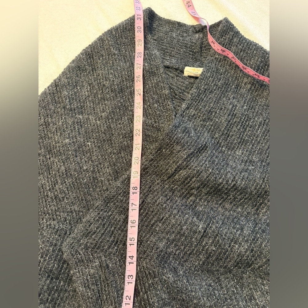 SLEEPING ON SNOW CHARCOAL WOOL BLEND OPEN FRONT OVERSIZED CARDIGAN WOMEN'S M - Picture 10 of 10
